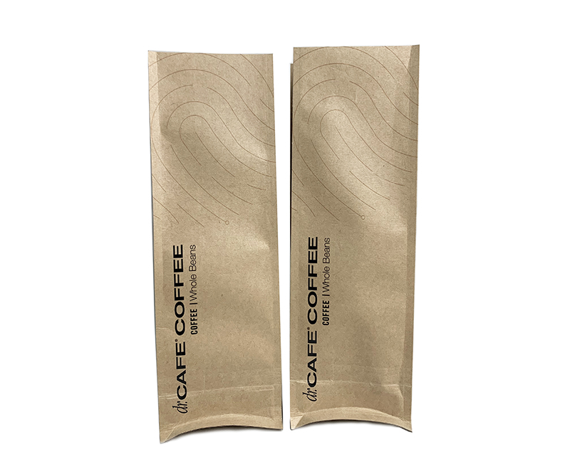 Kraft paper bag_Eight side seal packaging bag_Flat bottom bag_Paper plastic bag_Biodegradable packaging bag