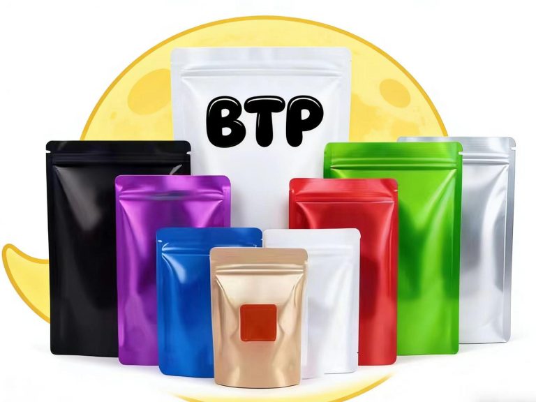 Custom Printable Mylar Stand Up Zipper Pouches for Tea Coffee Beans Cookies and Snacks 1