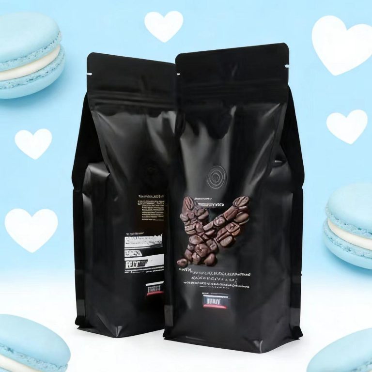 Customizable Flat Bottom Plastic Zipper Bag for Coffee and Tea Packing Food Packaging 6