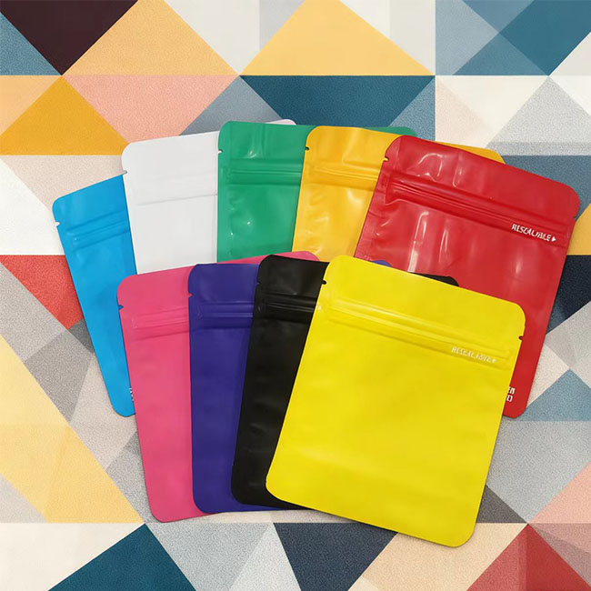 Custom Mylar Digital Printed Plastic Food Packaging Ziplock Three Side Sealed Pouch6