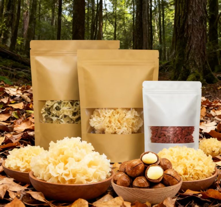 Custom Printed Mylar Doypack Kraft Paper Ziplock Food Packaging Stand up Pouch6