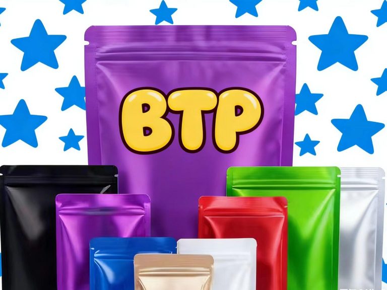 Custom Printable Mylar Stand Up Zipper Pouches for Tea Coffee Beans Cookies and Snacks 2