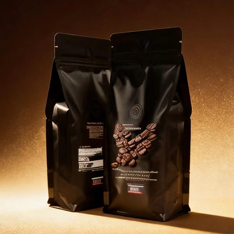 Customizable Flat Bottom Plastic Zipper Bag for Coffee and Tea Packing Food Packaging 4