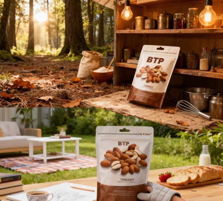 Personalized Print Stand Up Pouches Aluminum Foil Nuts Snacks 3