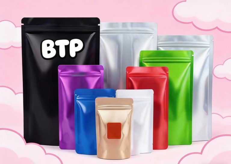 Custom Printable Mylar Stand Up Zipper Pouches for Tea Coffee Beans Cookies and Snacks 4