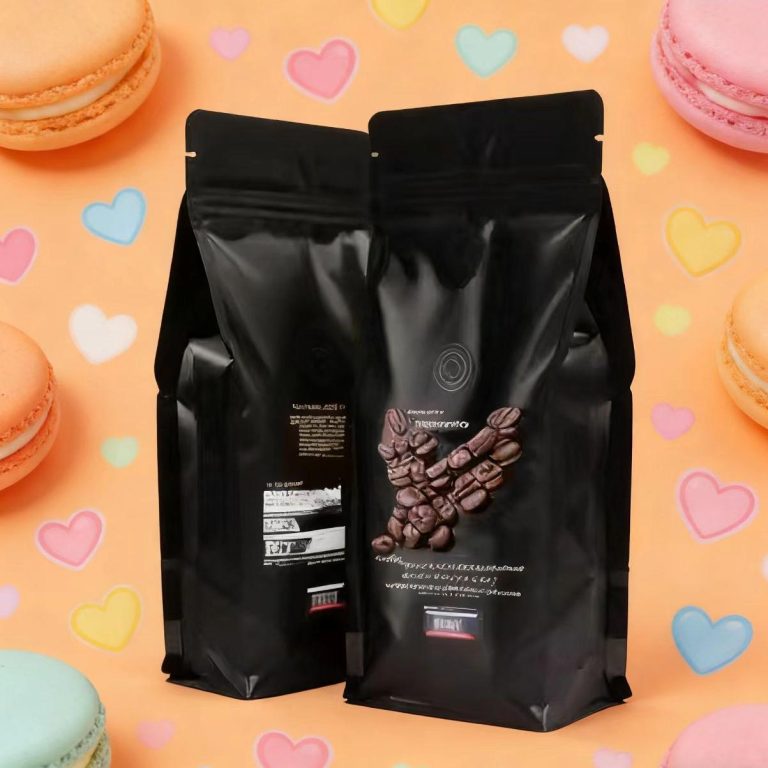 Customizable Flat Bottom Plastic Zipper Bag for Coffee and Tea Packing Food Packaging 3