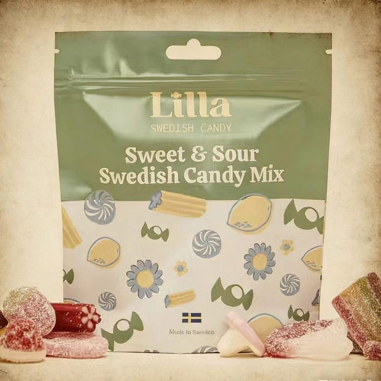 Custom Printed Stand Up Zipper Bags for Candy Sweet Sour Assortment 2