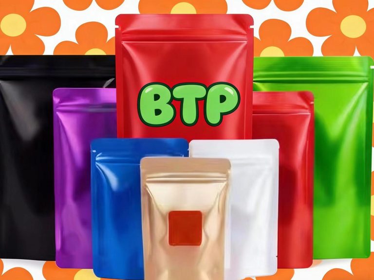 Custom Printable Mylar Stand Up Zipper Pouches for Tea Coffee Beans Cookies and Snacks 6