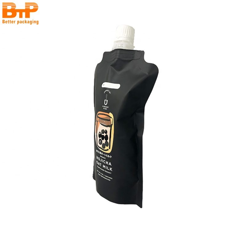 Custom Print Milk Tea Coffee Drink Spout pouch  Food Liquid Beverage Packaging 3