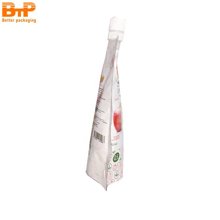 Custom Printed Mylar Stand up Spout Drinks Liquid Plastic Packaging Juice Pouch 3