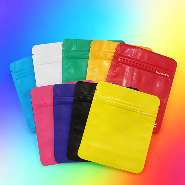 Custom Mylar Digital Printed Plastic Food Packaging Ziplock Three Side Sealed Pouch5