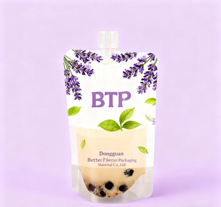 Custom Printing Shape Juice Liquid Drink Mylar Packaging Stand up Spout Pouch 5