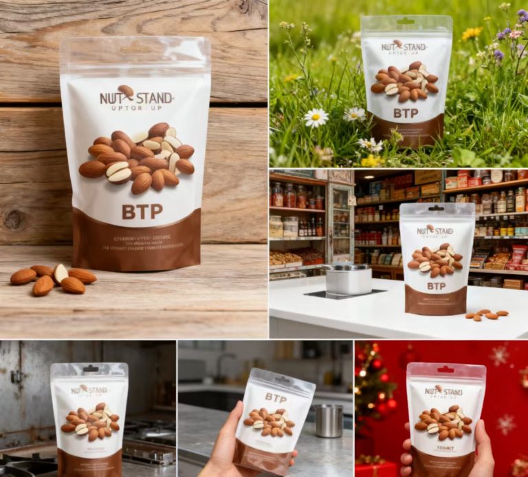 Personalized Print Stand Up Pouches Aluminum Foil Nuts Snacks 2