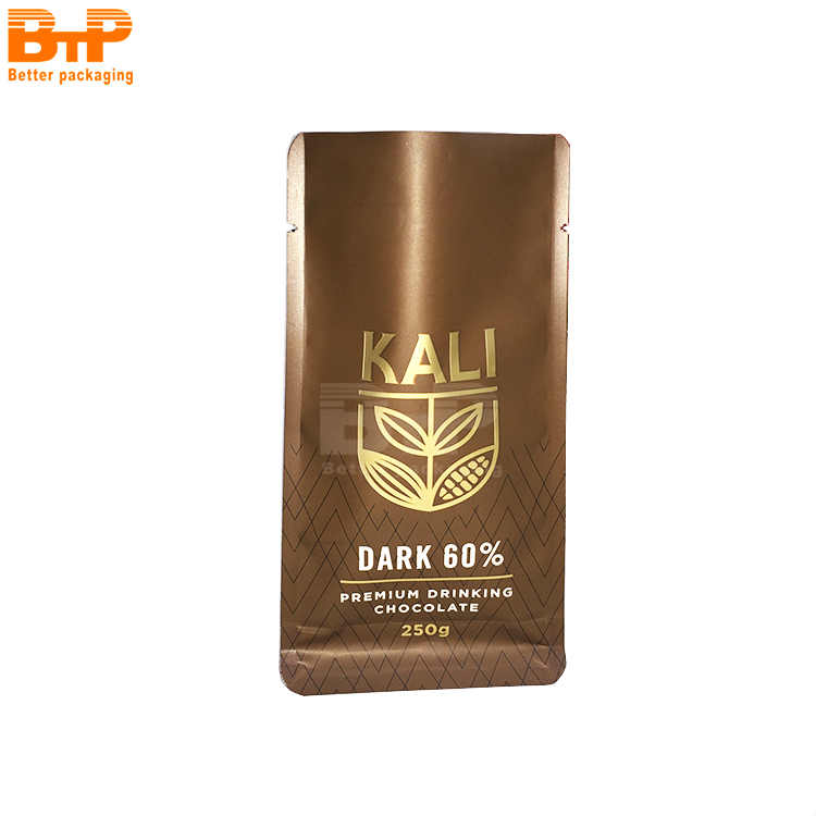 Custom Printed Aluminum Foil (Hot) Foil Stamping Lined Flat Bottom Coffee Bags Aroma Locking Resealable Packaging 1