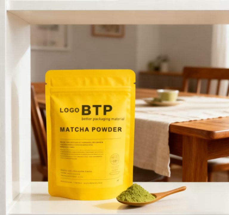 Stand Up Sealed Pouch for Matcha Powder Airtight Fresh Keeping Packaging Bag 3