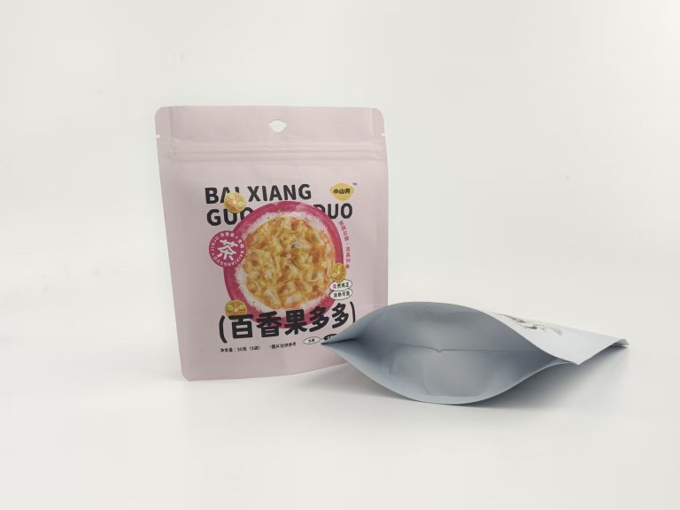 Custom Printed Resealable Stand Up Zipper Pouch for Fruit Flavored Tea Aluminum Lined Moisture Proof 4