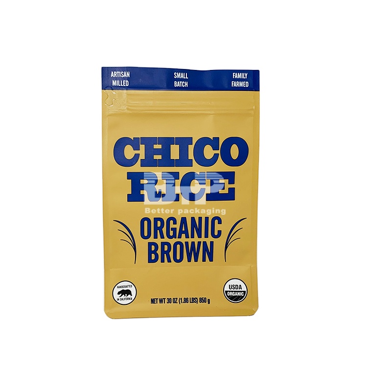 Flat Bottom Bag Aluminum Foil Coffee Pouches Moisture Proof Light Blocking Coffee Bags 6