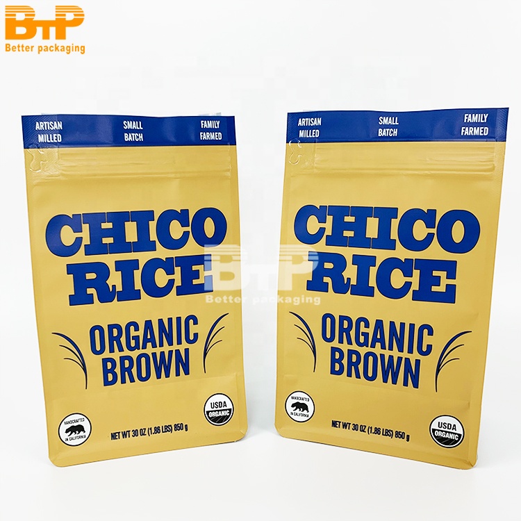 Flat Bottom Bag Aluminum Foil Coffee Pouches Moisture Proof Light Blocking Coffee Bags 1