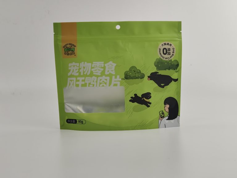 Resealable Zipper Stand Up Pouch for Pet Treats Clear Window Suitable for Dogs and Cats 6