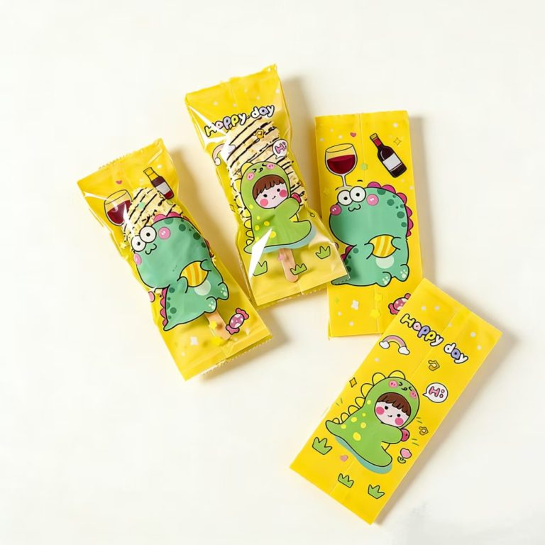 Customized Printed Logo Packaging Chocolate Laminated Plastic Food Grade Back Seal Bag 4