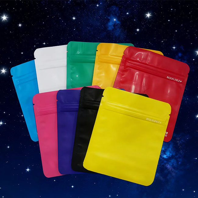 Custom Mylar Digital Printed Plastic Food Packaging Ziplock Three Side Sealed Pouch3