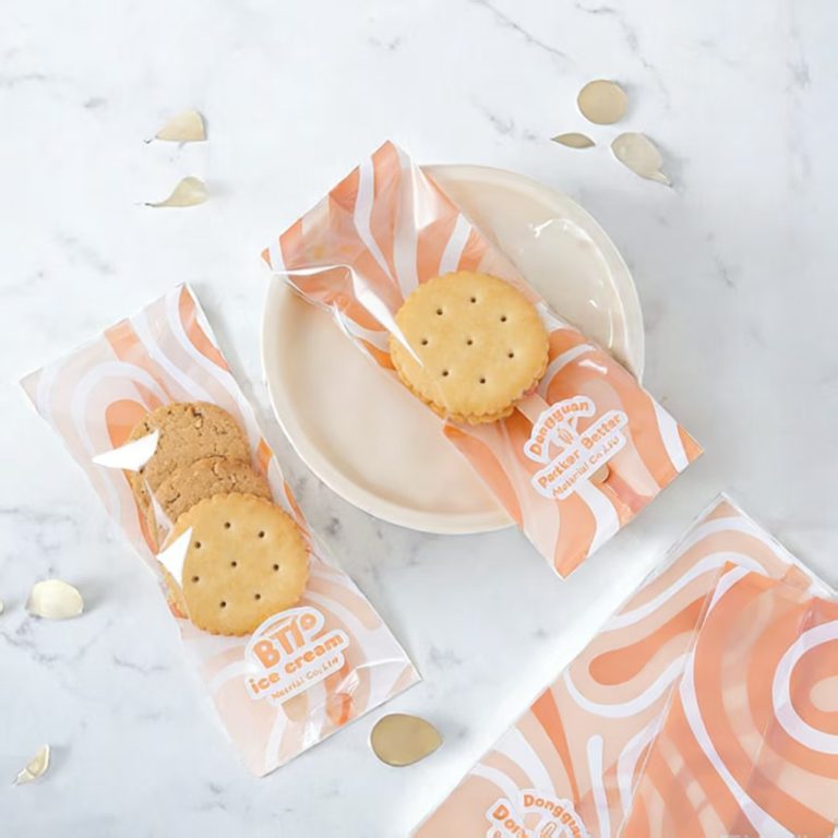 Custom Printed Food Snack Packaging Candy and Cookies Back Side Seal Bag 3