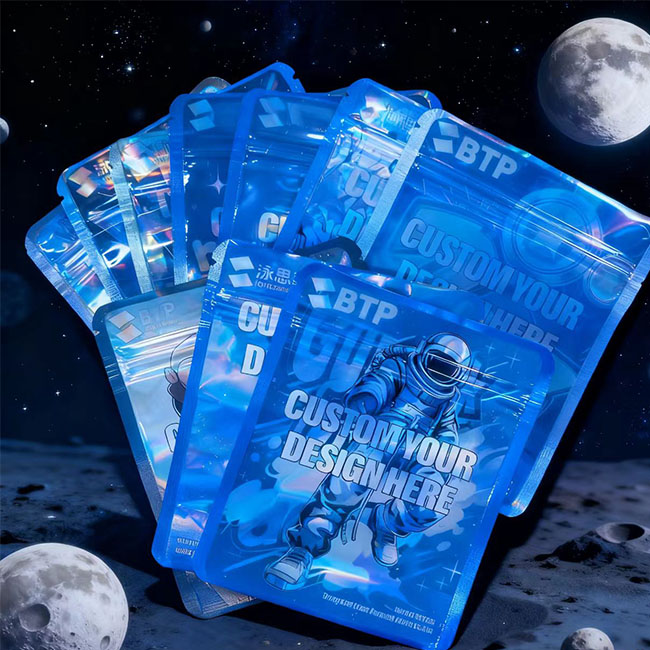 Custom Printed Digital 3.5g Mylar Food Plastic Three Side Sealed Bag3