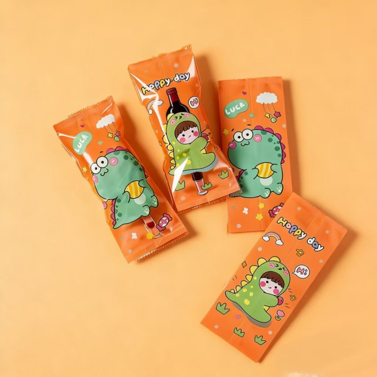 Customized Printed Logo Packaging Chocolate Laminated Plastic Food Grade Back Seal Bag 3