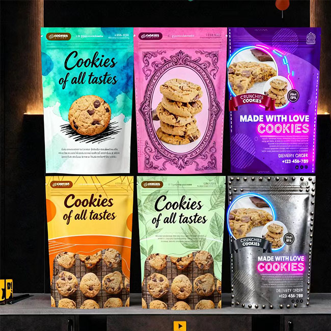 Custom Printed Mylar Doypack Ziplock Aluminum Stand up Candy Food Packaging Bag1