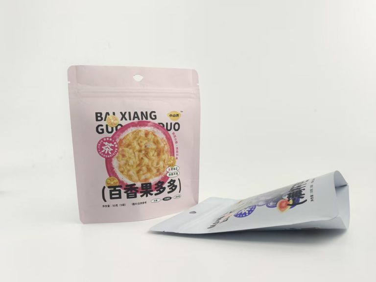 Custom Printed Resealable Stand Up Zipper Pouch for Fruit Flavored Tea Aluminum Lined Moisture Proof 2