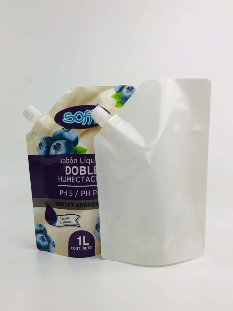 Leakproof Stand Up Angled Spout Pouch for Body Wash Laundry Detergent Chemical Supplies 2