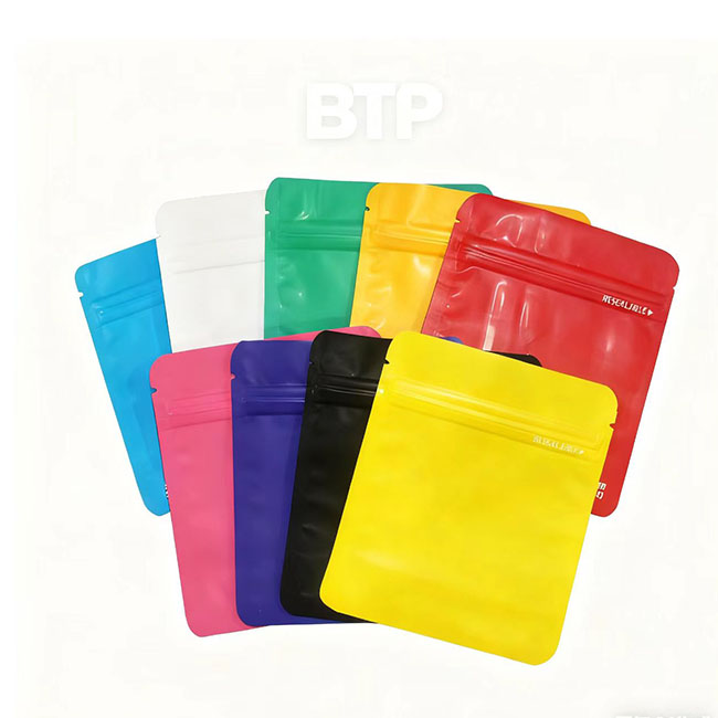 Custom Mylar Digital Printed Plastic Food Packaging Ziplock Three Side Sealed Pouch1