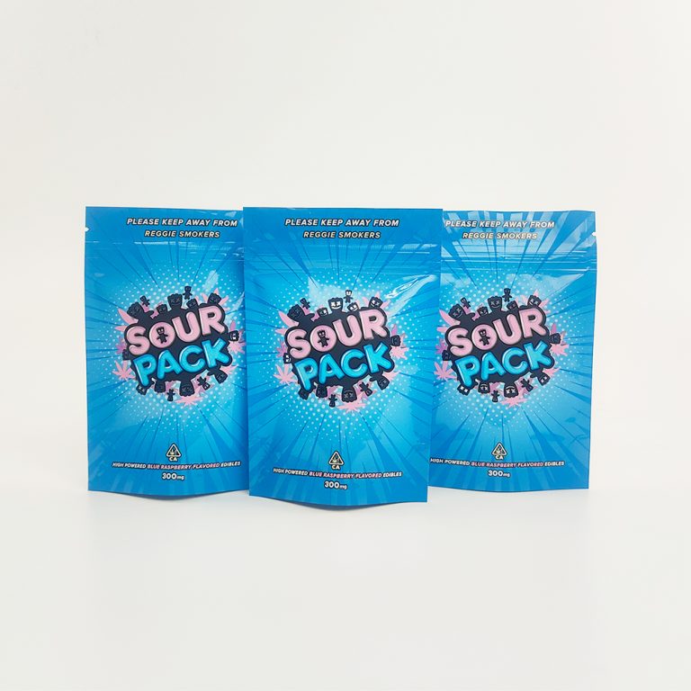 3.5g Mylar stand up pouch is custom printed with aluminum foil construction and includes a secure plastic zipper1