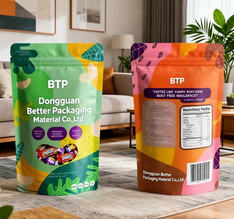 Custom Logo Printed Mylar Food Packaging Resealable Zip lock Doypack Stand up Pouch 5