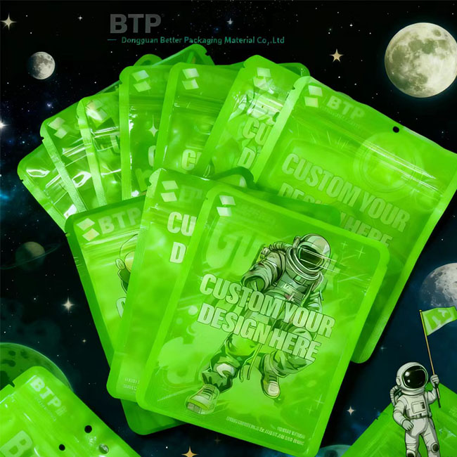 Custom Printed Digital 3.5g Mylar Food Plastic Three Side Sealed Bag1