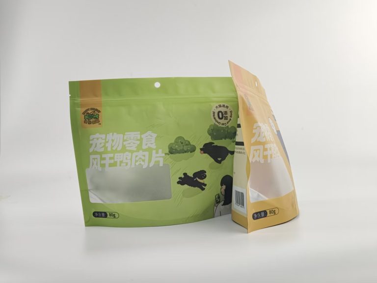 Resealable Zipper Stand Up Pouch for Pet Treats Clear Window Suitable for Dogs and Cats 5