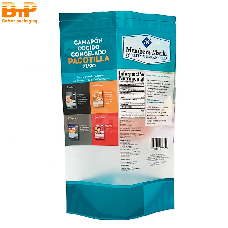 Custom Wholesale Stand up Pouch Packaging Products Ziplock Printed Plastic Food Pouch 2