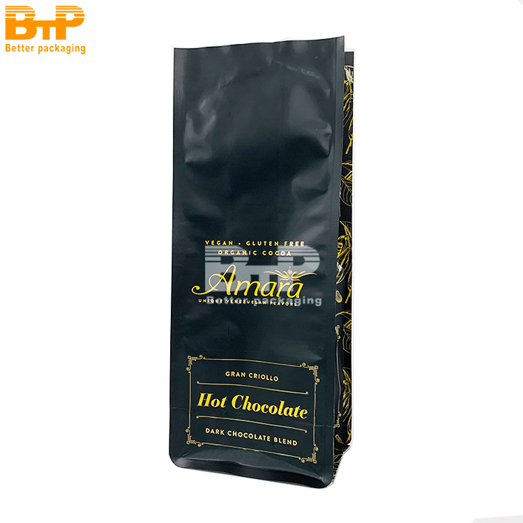 Aluminum Foil Lined Flat Bottom Coffee Bags Custom Printed Freshness Preserving Coffee Pouches 1