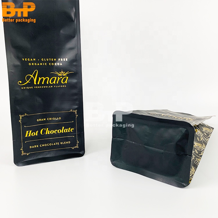 Aluminum Foil Lined Flat Bottom Coffee Bags Custom Printed Freshness Preserving Coffee Pouches 5