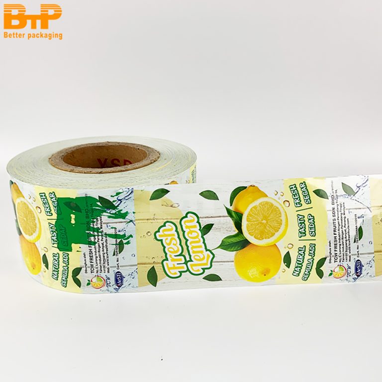Appealing Fresh Lemon Themed Packaging Film For Food Product Preservation And Branding Roll Film 3