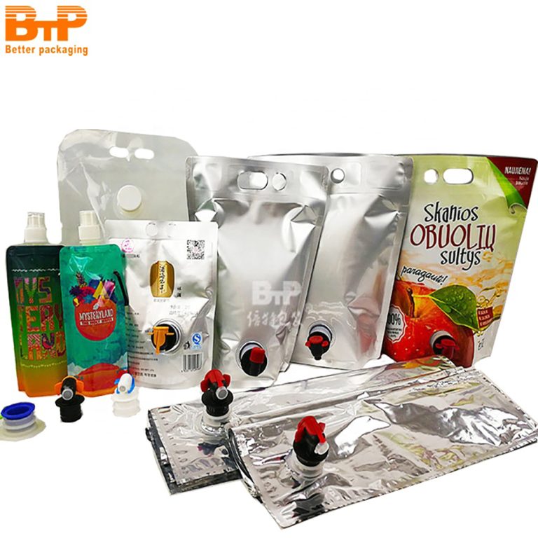 Custom Printed Vitop Valve 1L-5L Custom Printed Beverage Juice Packaging Bag in box1