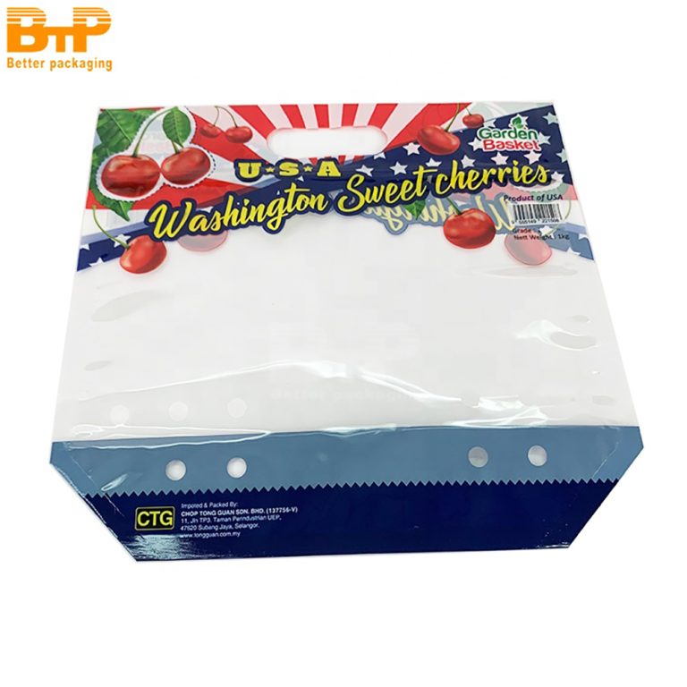 Cherry cherries Stand up Bag fruit food perforated zipper packaging bag 4