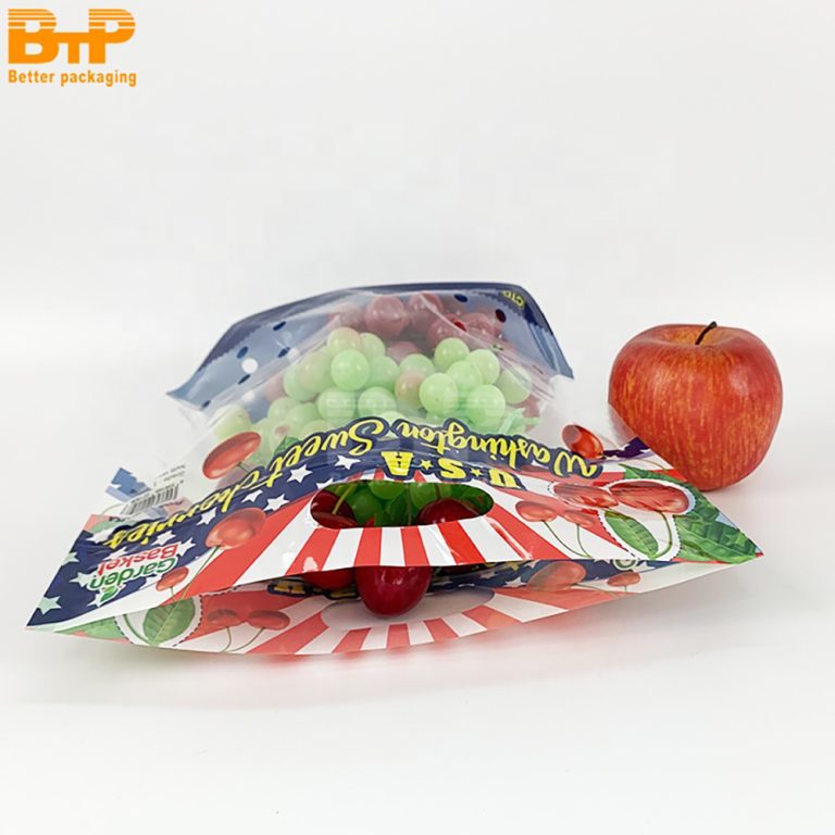Cherry cherries Stand up Bag fruit food perforated zipper packaging bag 3