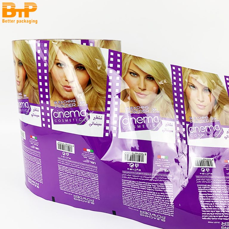 Cinema Cosmetic Bleaching Powder Packaging Film For Hair Product Branding And Sealing Roll Film 5
