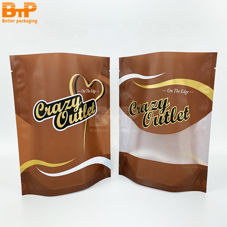Custom Printed Mylar Bag Coffee Cookie Snack Food Packaging Stand up Pouch 4