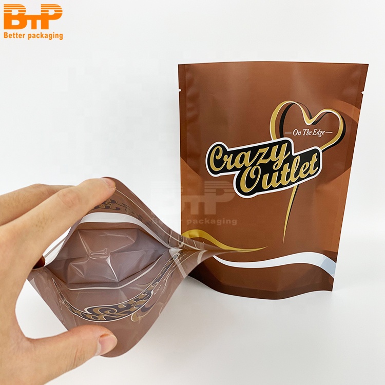 Custom Printed Mylar Bag Coffee Cookie Snack Food Packaging Stand up Pouch 6