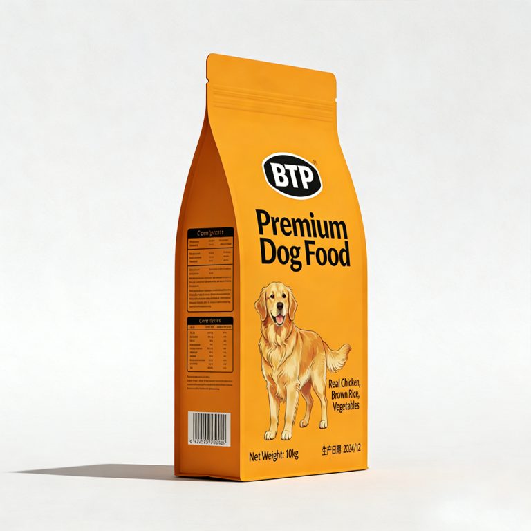 Custom Aluminum Foil High Resealable Zipper Flat Bottom Pet Food plastic Bag 2