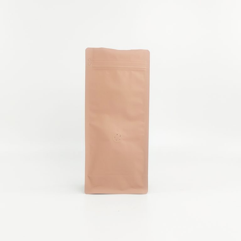 Custom Aluminum Foil Valve Coffee Beans ziplock Flat Bottom Plastic packaging Bag 2