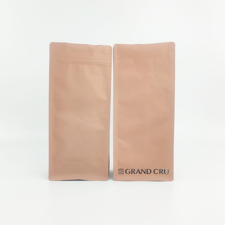 Custom Aluminum Foil Valve Coffee Beans ziplock Flat Bottom Plastic packaging Bag 4