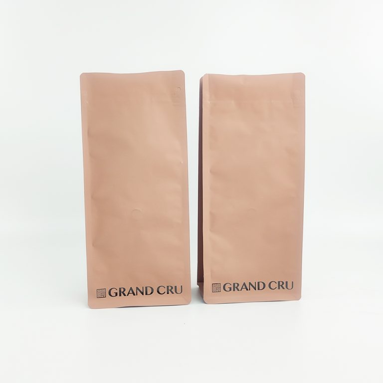 Custom Aluminum Foil Valve Coffee Beans ziplock Flat Bottom Plastic packaging Bag 7